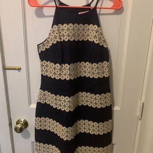 Navy and gold Lilly Pulitzer dress